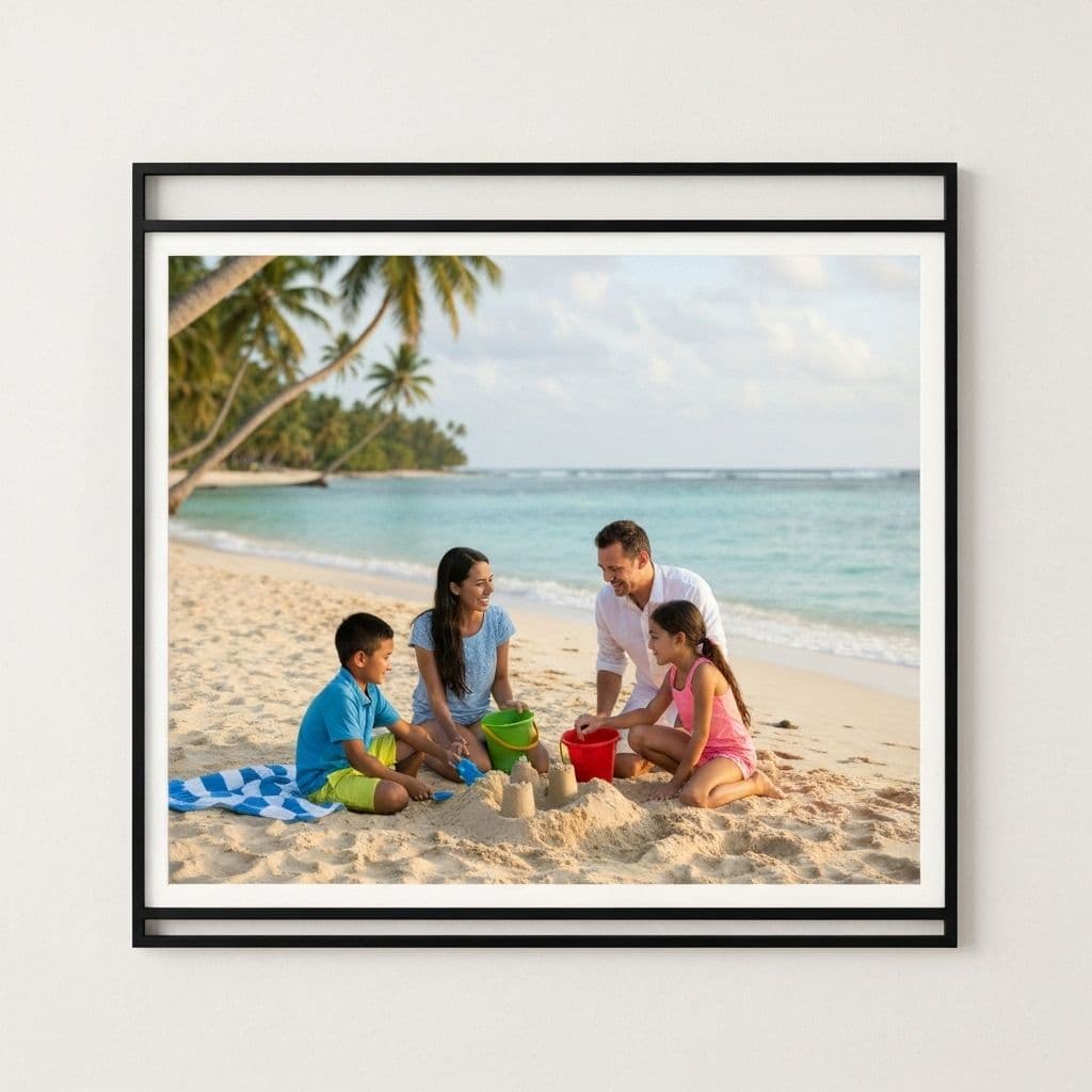 Family laughing during sunset at Clearwater Beach