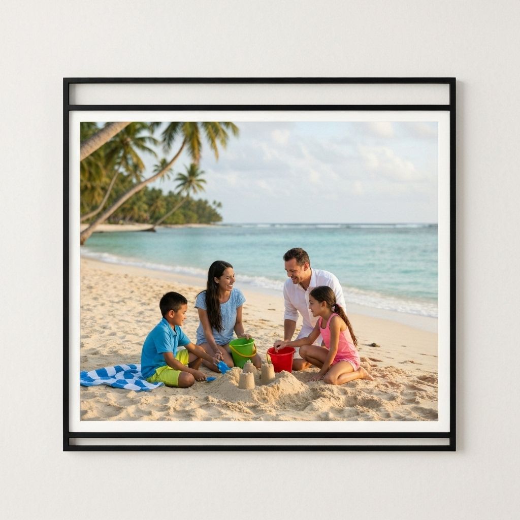 Family laughing during sunset at Clearwater Beach