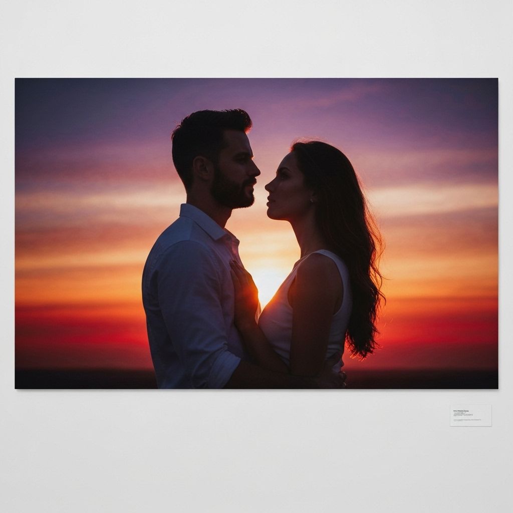Couple silhouette during sunset at Clearwater Beach
